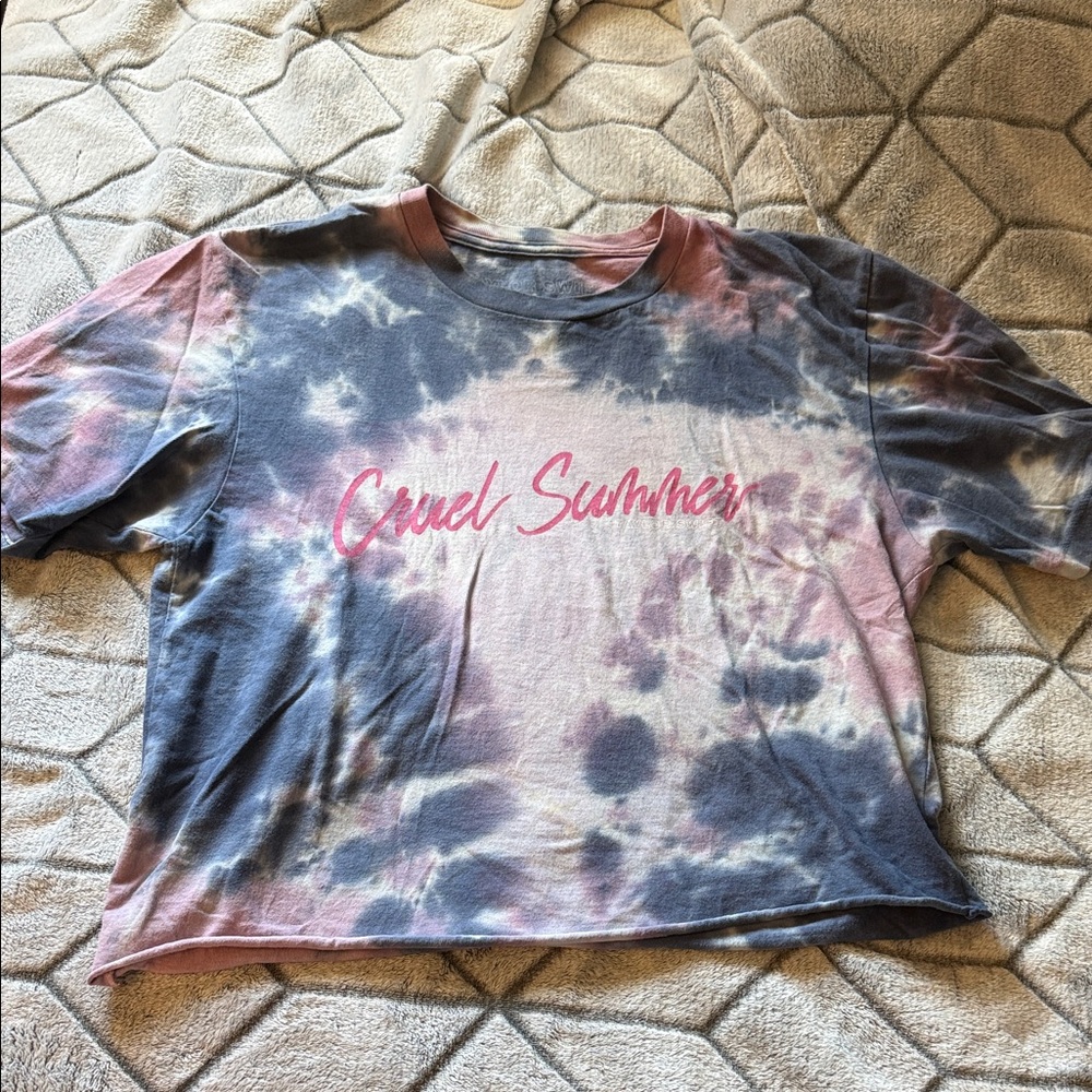 Taylor Swift Cruel Summer Crop Top Tie Dye Lover Official Merch